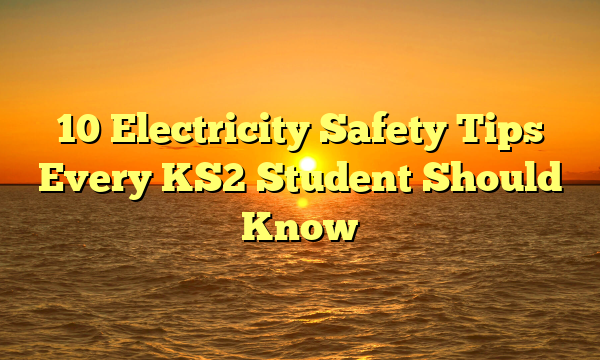 10 Electricity Safety Tips Every KS2 Student Should Know