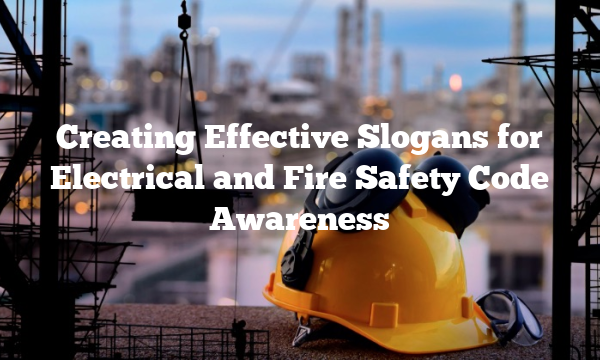 Creating Effective Slogans for Electrical and Fire Safety Code Awareness